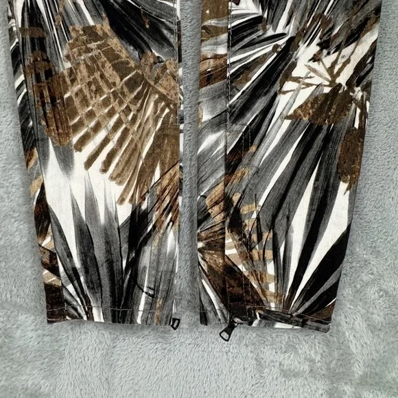 Sonia Bogner Pants Womens 30x29 Ankle Zip Pockets Palm Leaf Print AOP Turkey - Picture 10 of 16